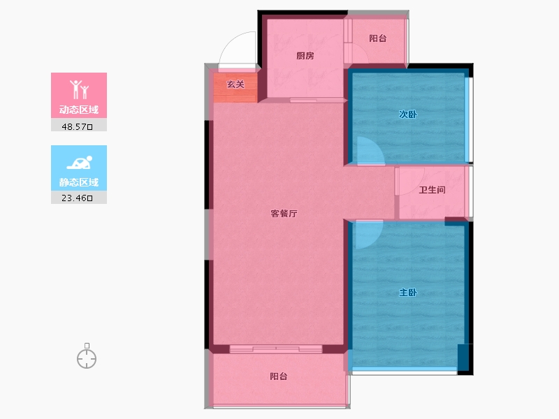 广西壮族自治区-北海市-嘉盛名都五期-64.75-户型库-动静分区