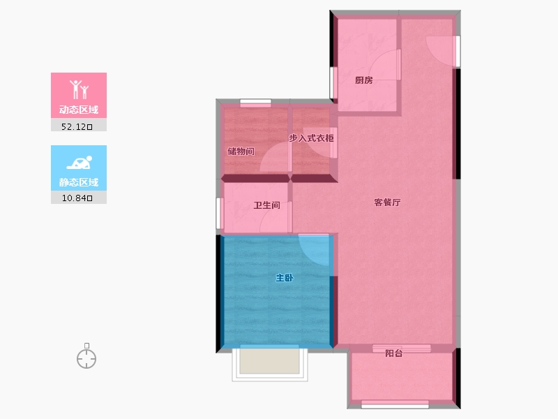 河南省-郑州市-保利金茂时光悦-56.00-户型库-动静分区