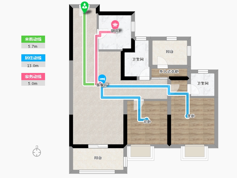 河南省-郑州市-保利金茂时光悦-70.39-户型库-动静线