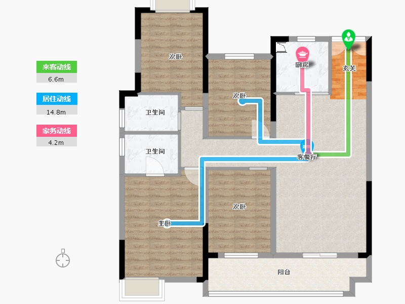 江西省-南昌市-南旅嘉福里-113.60-户型库-动静线