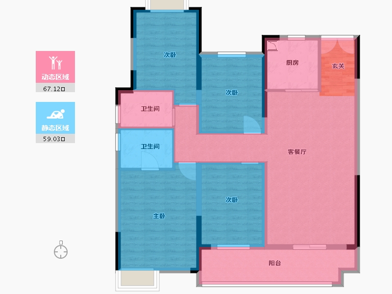 江西省-南昌市-南旅嘉福里-113.60-户型库-动静分区