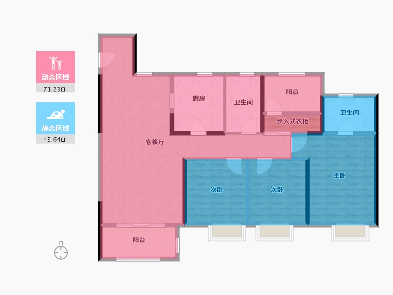 河南省-郑州市-保利金茂时光悦-104.00-户型库-动静分区