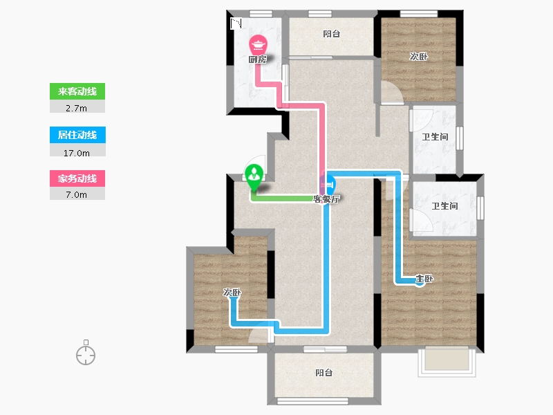 河南省-郑州市-新密正商城-94.40-户型库-动静线