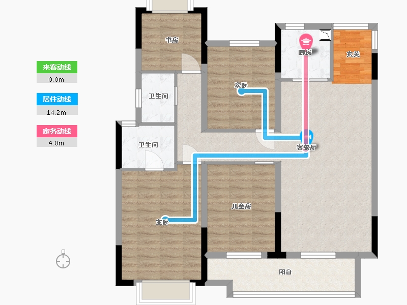 江西省-南昌市-南旅嘉福里-104.80-户型库-动静线