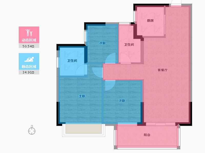 广西壮族自治区-南宁市-龙光天曜-76.47-户型库-动静分区