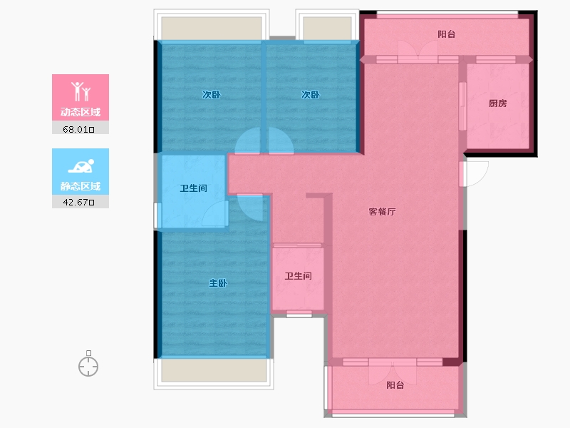 湖南省-常德市-紫东星城-99.41-户型库-动静分区