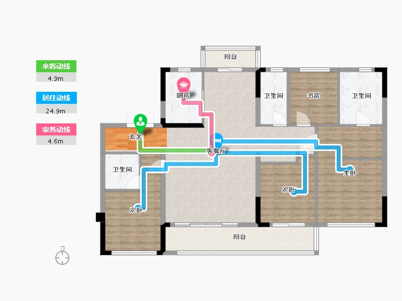 江西省-南昌市-融创玖玺台-135.20-户型库-动静线