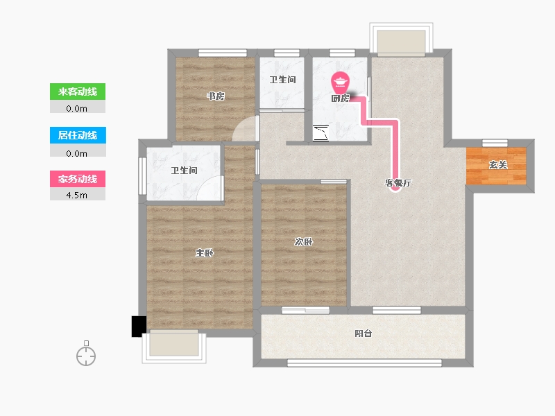 江西省-南昌市-赣电贵府-86.40-户型库-动静线