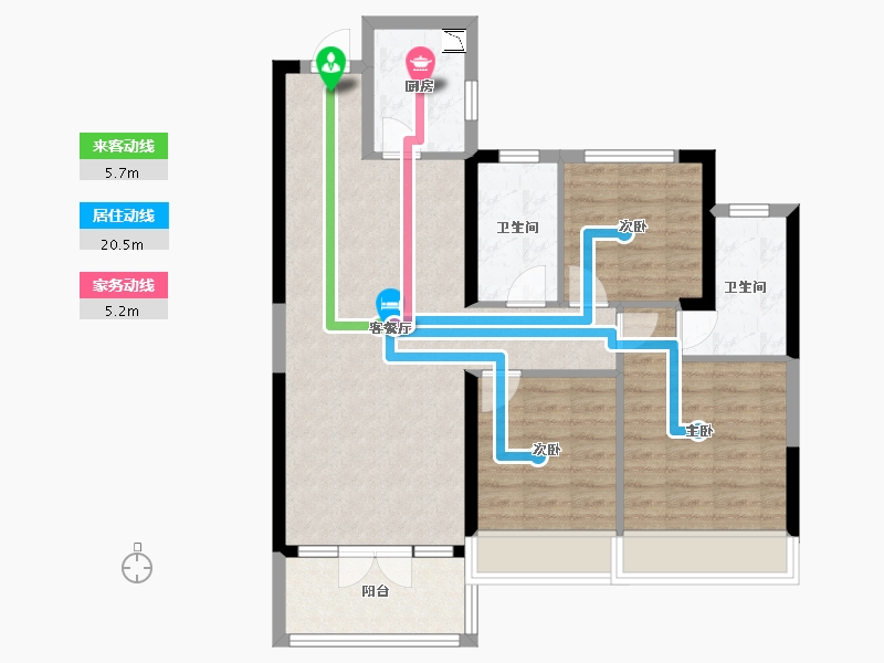 湖南省-常德市-紫东星城-85.10-户型库-动静线