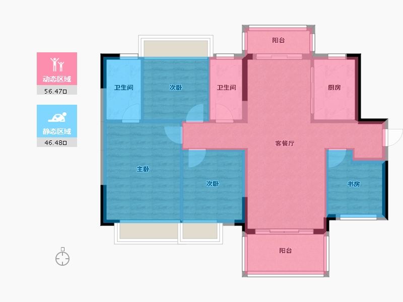 广西壮族自治区-南宁市-龙光天曜-92.84-户型库-动静分区