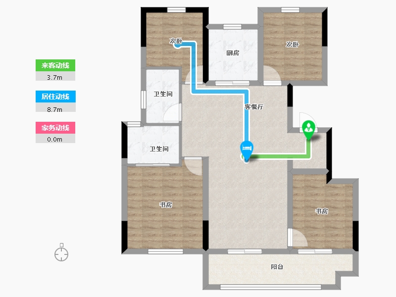 河南省-郑州市-世茂云境-102.40-户型库-动静线