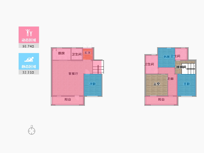 江苏省-无锡市-融创惠山映-133.15-户型库-动静分区