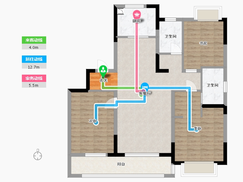 江苏省-无锡市-海尔产城创翡翠文华-99.99-户型库-动静线