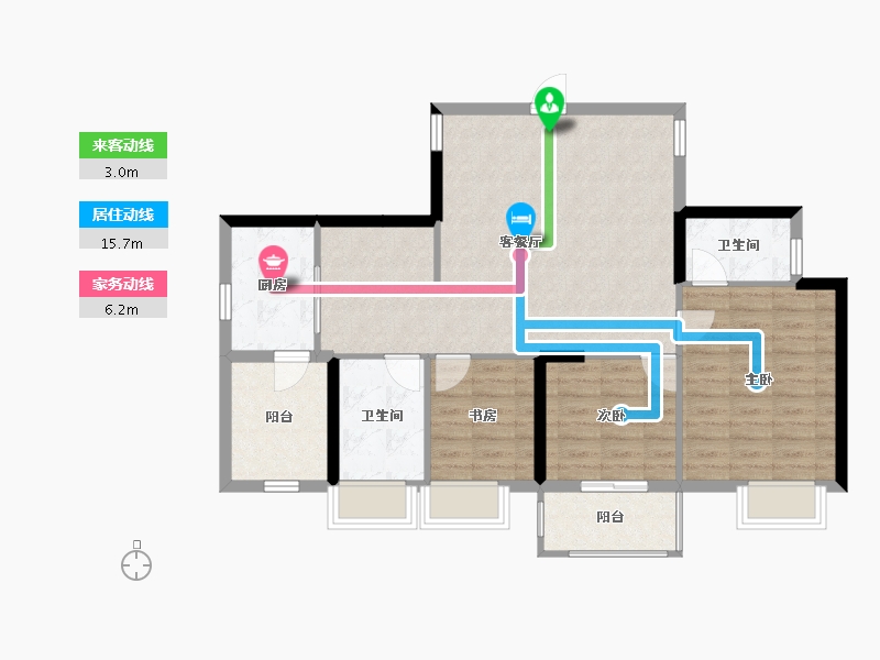 广东省-汕头市-南信星汇国际-88.58-户型库-动静线