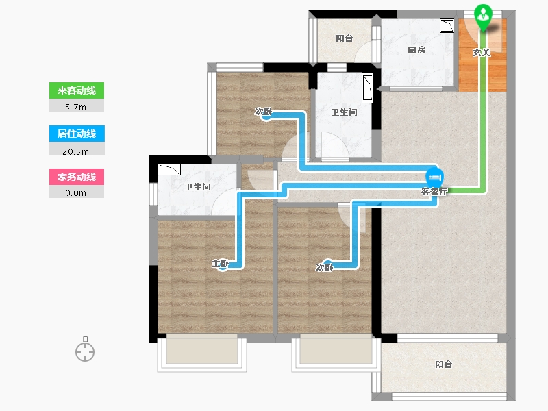 广东省-湛江市-汇成・凯悦华府-77.83-户型库-动静线