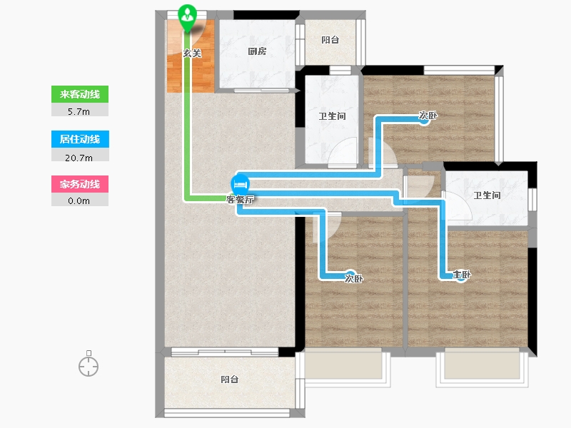 广东省-湛江市-汇成・凯悦华府-80.15-户型库-动静线