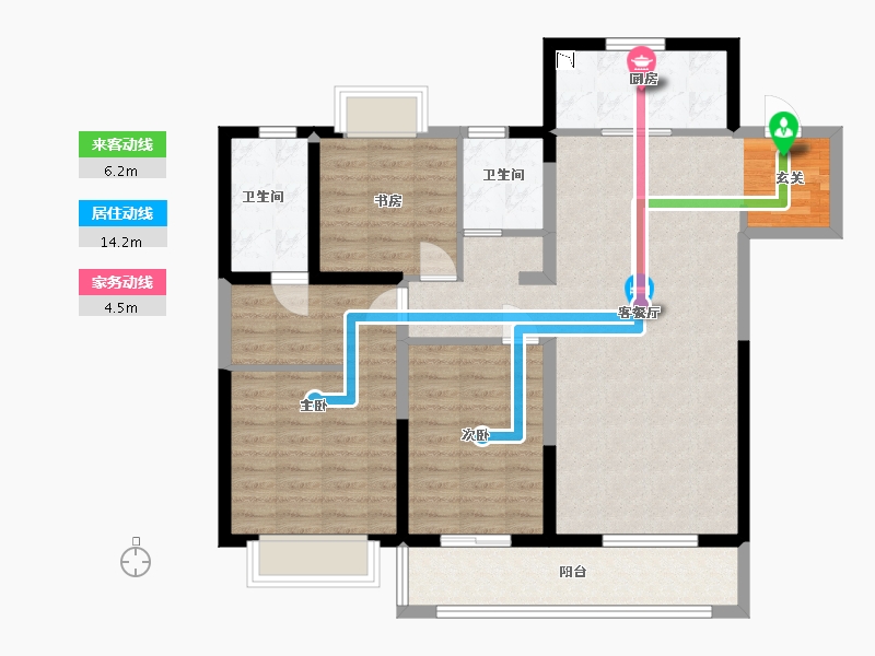 江苏省-无锡市-海尔产城创翡翠文华-101.60-户型库-动静线