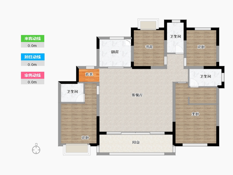 江苏省-无锡市-海尔产城创翡翠文华-135.20-户型库-动静线