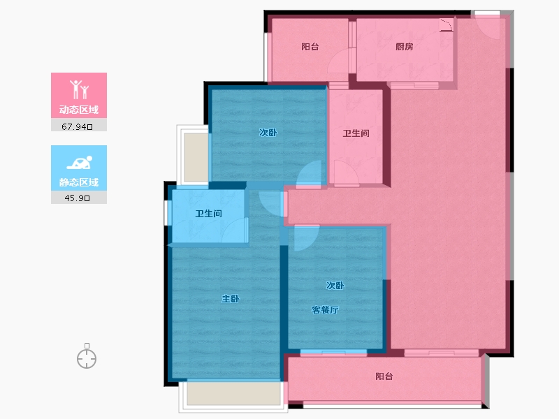 云南省-昆明市-中海云著-101.91-户型库-动静分区