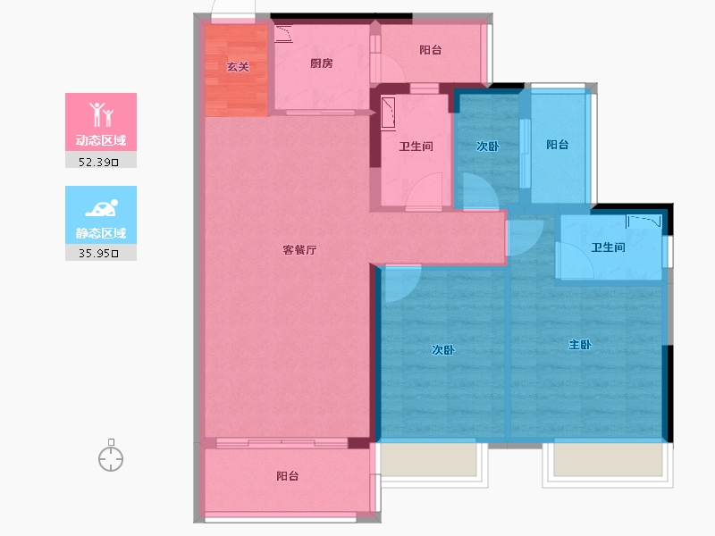 广东省-湛江市-汇成・凯悦华府-78.14-户型库-动静分区