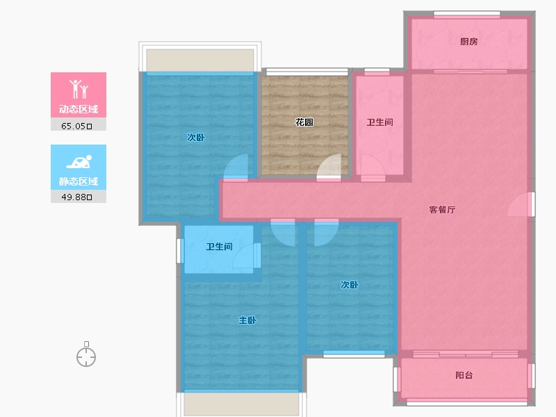 广西壮族自治区-百色市-锦绣古镇悦龙湾-111.53-户型库-动静分区