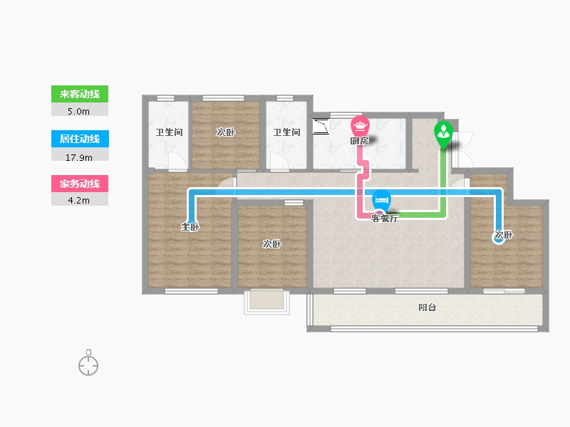 江苏省-无锡市-融创运河映-114.40-户型库-动静线