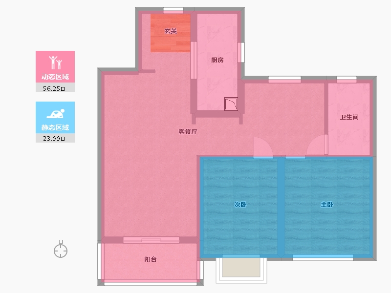 江苏省-无锡市-融创运河映-71.20-户型库-动静分区