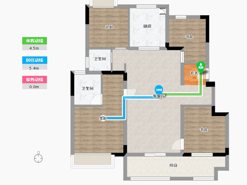 江苏省-无锡市-华润公元九里-102.40-户型库-动静线