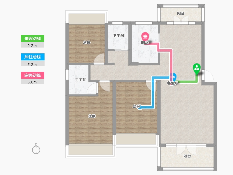 湖南省-常德市-紫东星城-98.31-户型库-动静线