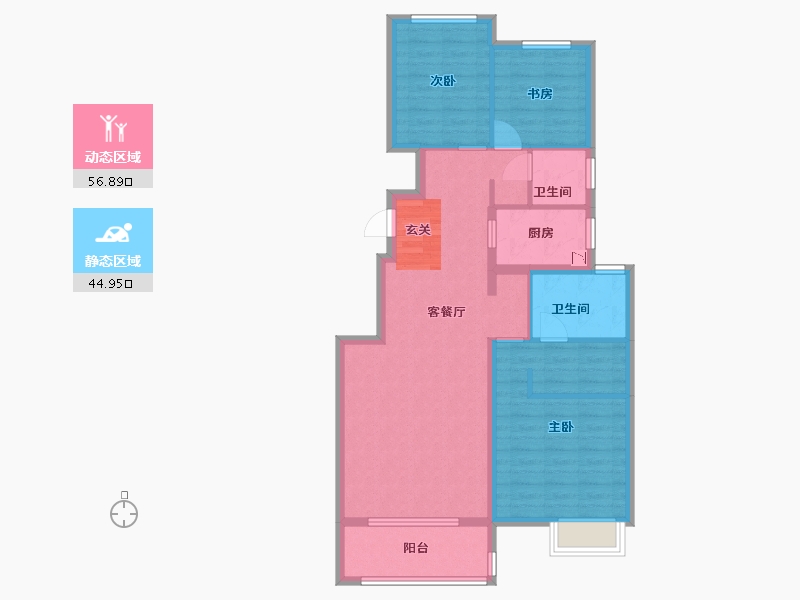 江苏省-无锡市-蠡湖国际小镇-91.20-户型库-动静分区