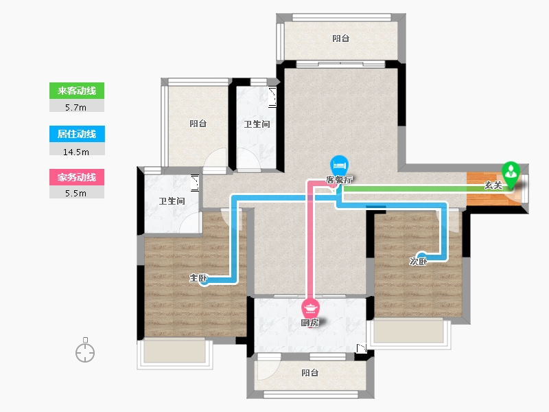 广东省-湛江市-汇成・凯悦华府-89.63-户型库-动静线