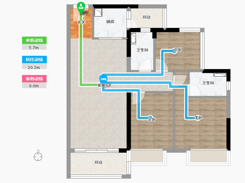 广东省-湛江市-汇成・凯悦华府-78.47-户型库-动静线