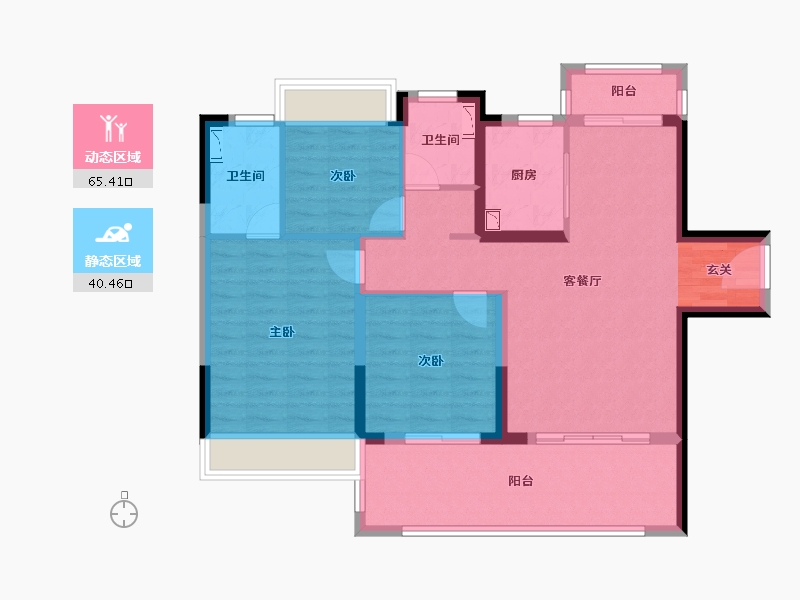 广东省-湛江市-中南・紫云集-94.50-户型库-动静分区