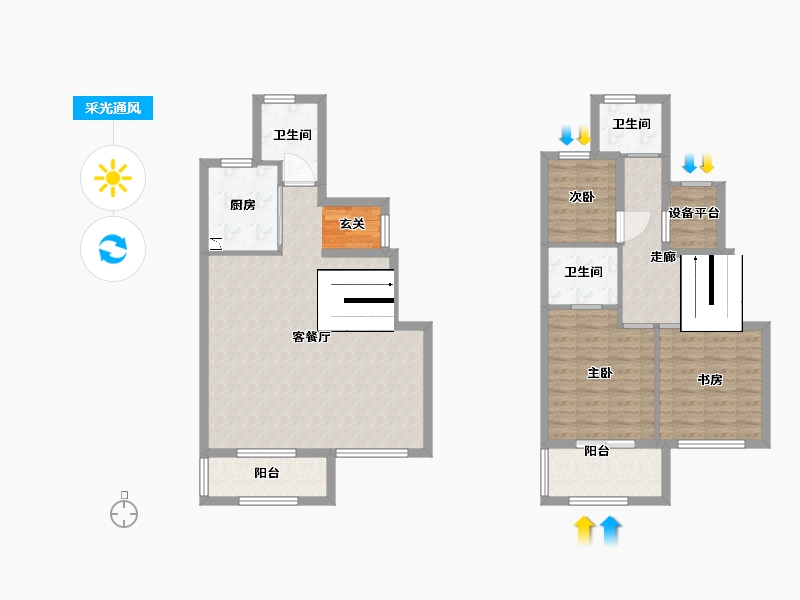 江苏省-无锡市-融创惠山映-108.01-户型库-采光通风