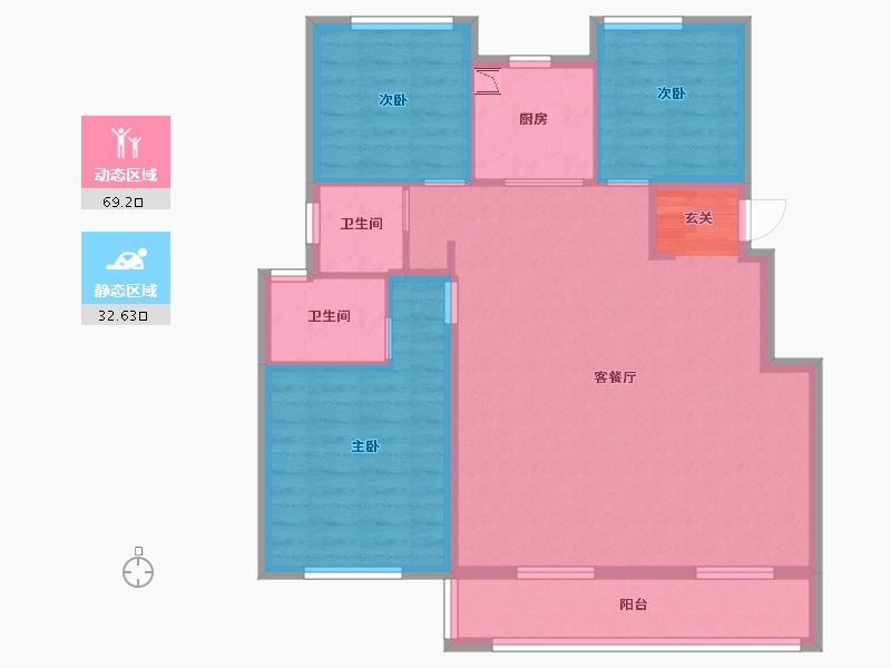 江苏省-无锡市-融创惠山映-92.00-户型库-动静分区