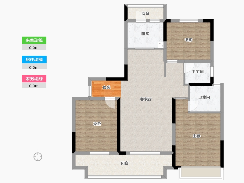 河南省-郑州市-大发融悦四季-105.60-户型库-动静线