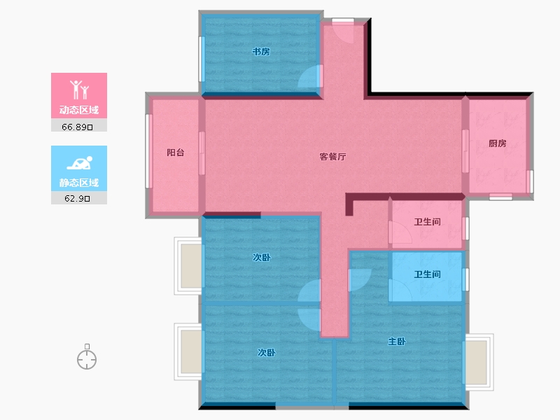 广东省-东莞市-山水江南玖锋-116.78-户型库-动静分区