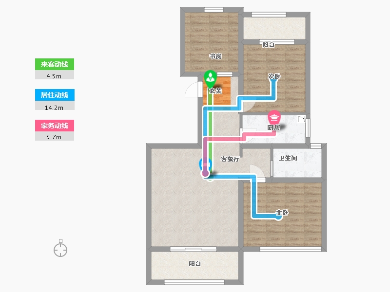 河南省-郑州市-正商馨港家-84.79-户型库-动静线