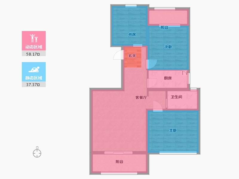 河南省-郑州市-正商馨港家-84.79-户型库-动静分区