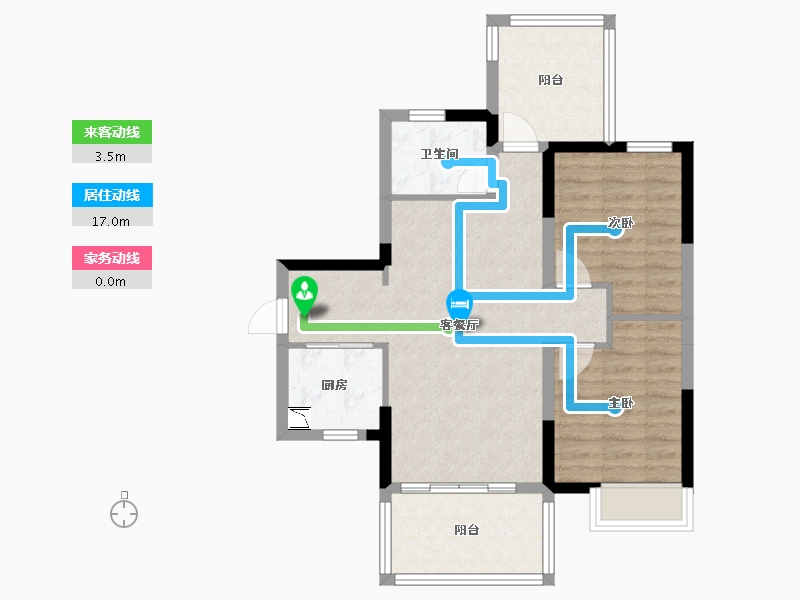 广西壮族自治区-南宁市-彰泰滨江学府-68.43-户型库-动静线