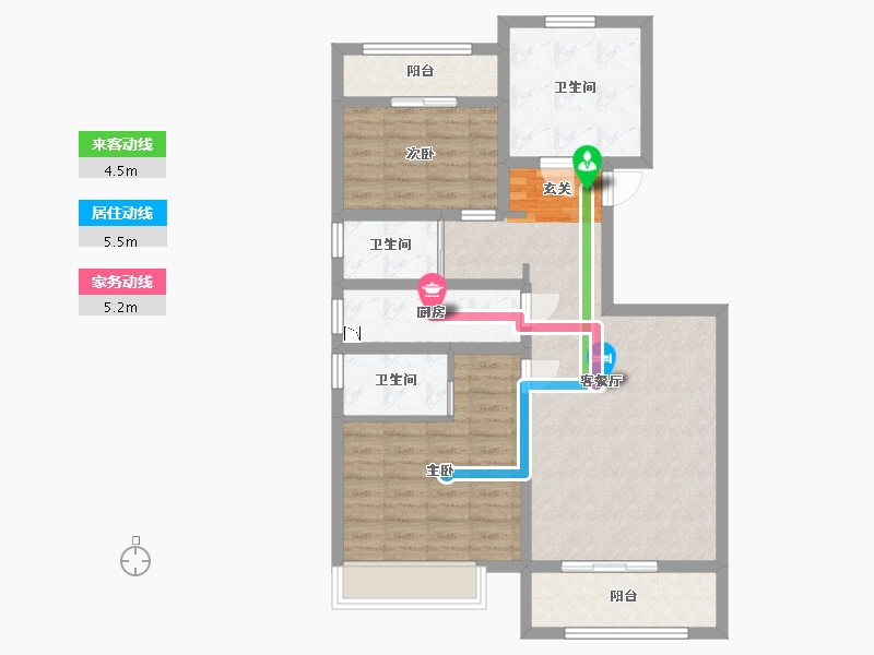 河南省-郑州市-正商馨港家-86.40-户型库-动静线