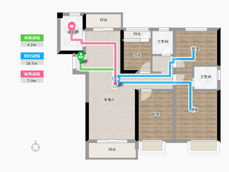 江西省-南昌市-慧谷智立方-85.59-户型库-动静线