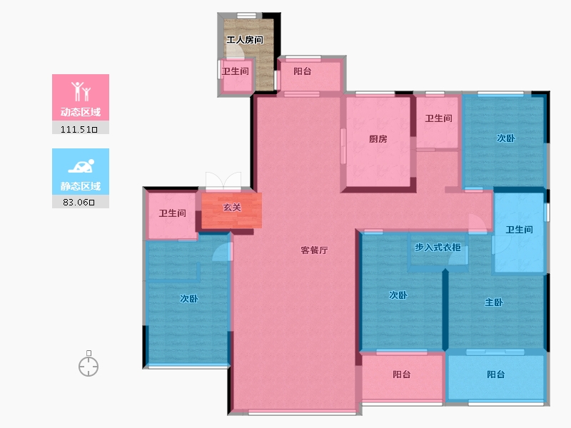 河南省-郑州市-星联湾・�Z和-179.20-户型库-动静分区