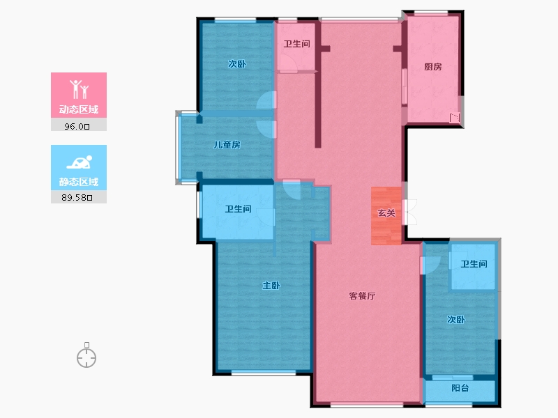 河北省-廊坊市-俪景嘉园-167.44-户型库-动静分区