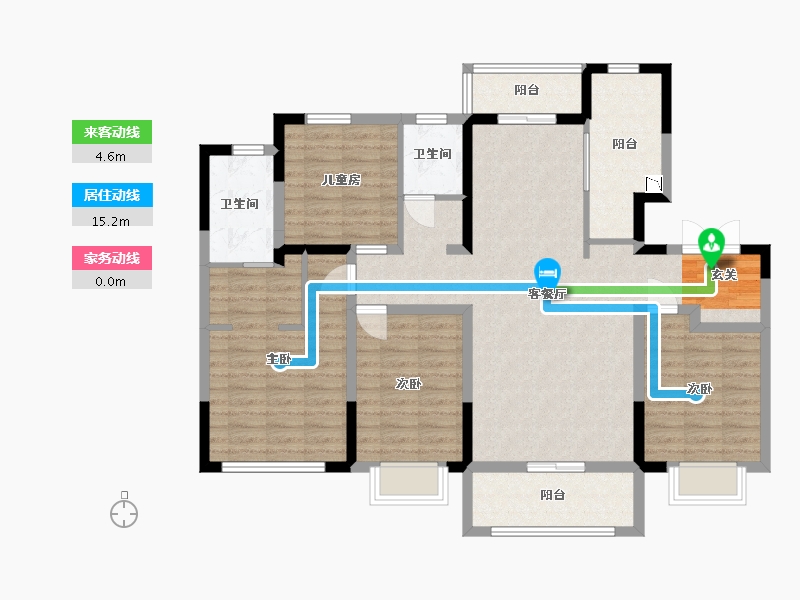 河南省-郑州市-裕华晴园-114.41-户型库-动静线