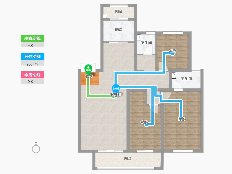 河北省-廊坊市-廊坊来康郡润德院-105.58-户型库-动静线