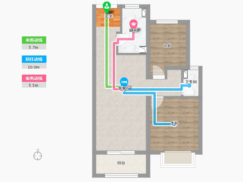 河北省-廊坊市-廊坊来康郡润德院-57.10-户型库-动静线