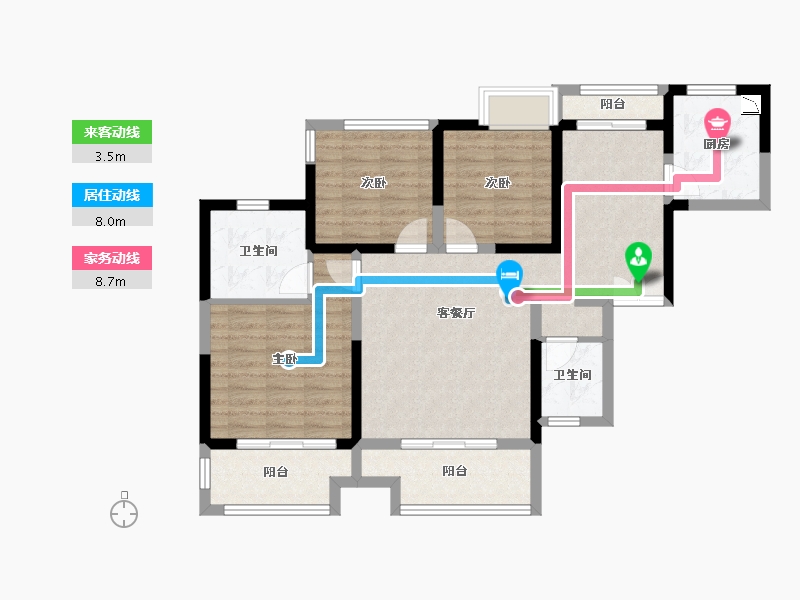 四川省-成都市-明豪澜庭-91.07-户型库-动静线