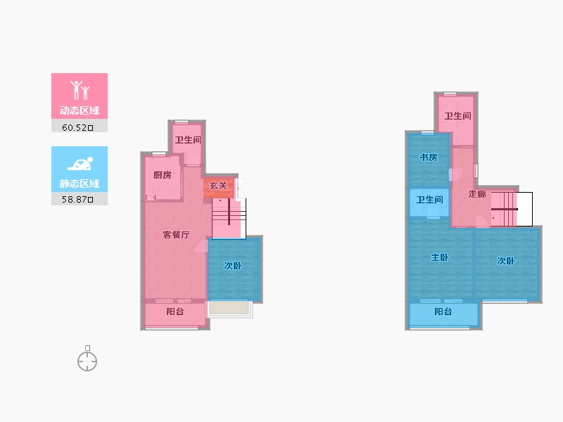 江苏省-无锡市-无锡融创壹号院-105.60-户型库-动静分区