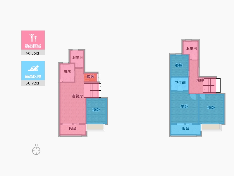 江苏省-无锡市-无锡融创壹号院-105.60-户型库-动静分区